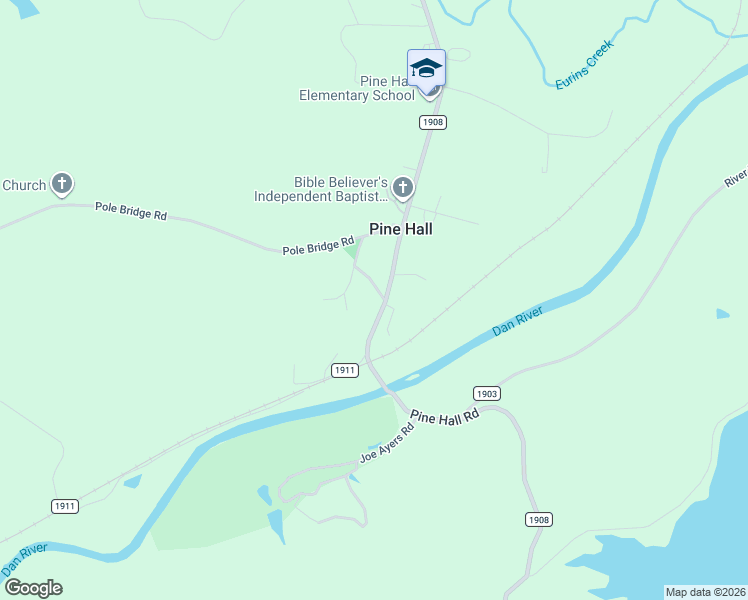 map of restaurants, bars, coffee shops, grocery stores, and more near 1670 Pine Hall Road in Pine Hall