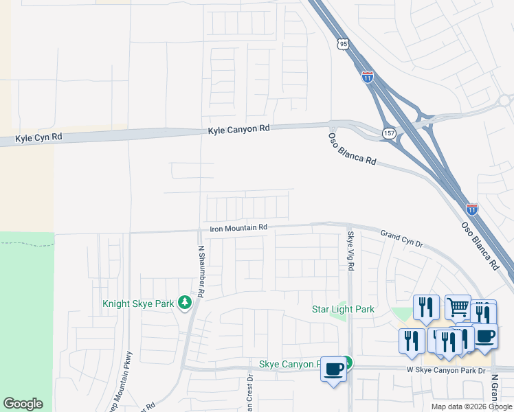 map of restaurants, bars, coffee shops, grocery stores, and more near 9253 Gorman Street in Las Vegas