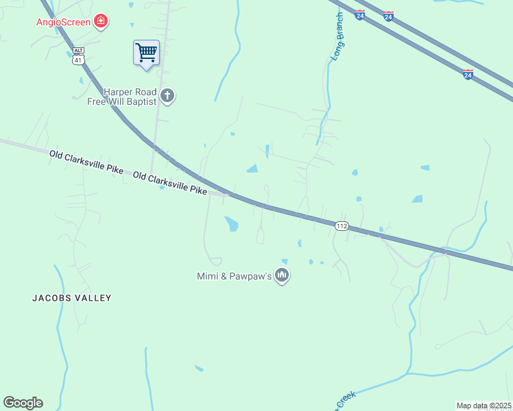 map of restaurants, bars, coffee shops, grocery stores, and more near 6529 Clarksville Highway in Nashville