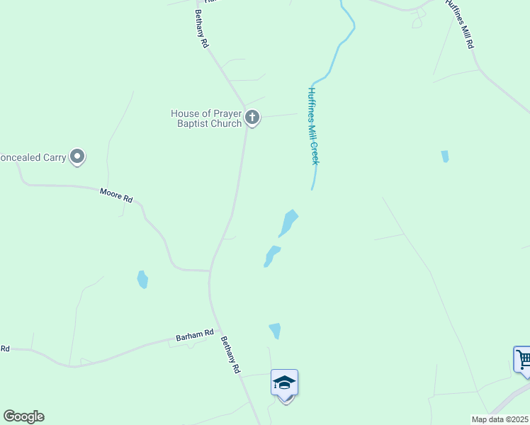 map of restaurants, bars, coffee shops, grocery stores, and more near 765 Bethany Road in Reidsville