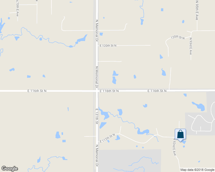 map of restaurants, bars, coffee shops, grocery stores, and more near 8215 East 116th Street North in Owasso