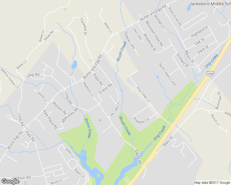 map of restaurants, bars, coffee shops, grocery stores, and more near 217 Elk Lake Lane in Jacksboro