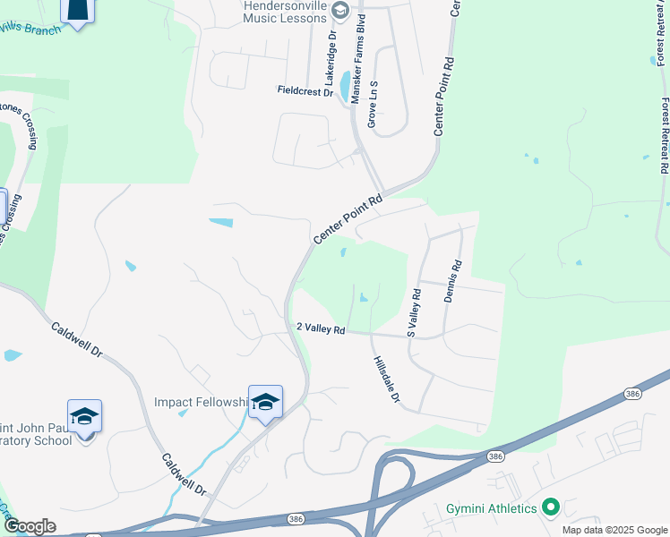 map of restaurants, bars, coffee shops, grocery stores, and more near 1210 Center Point Road in Hendersonville