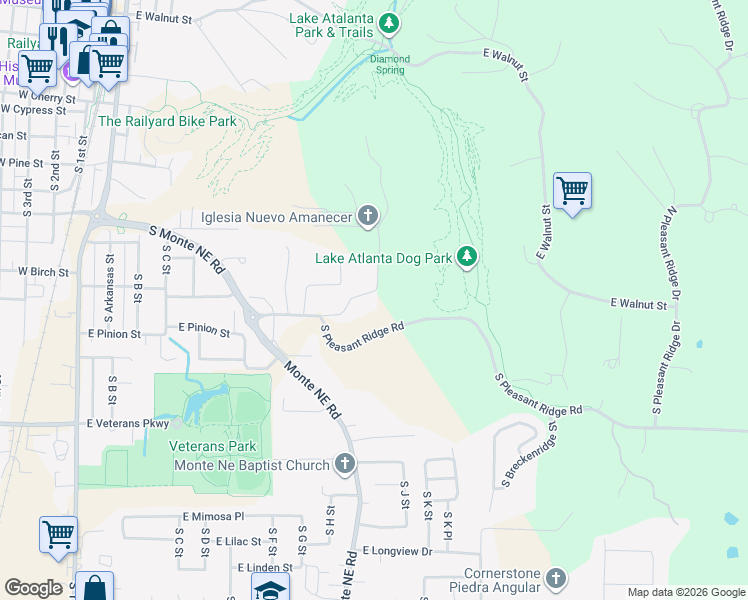 map of restaurants, bars, coffee shops, grocery stores, and more near 920 East Amis Road in Rogers