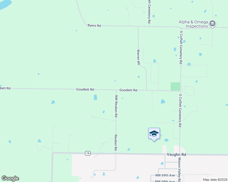 map of restaurants, bars, coffee shops, grocery stores, and more near 8455 Reuben Road in Bentonville