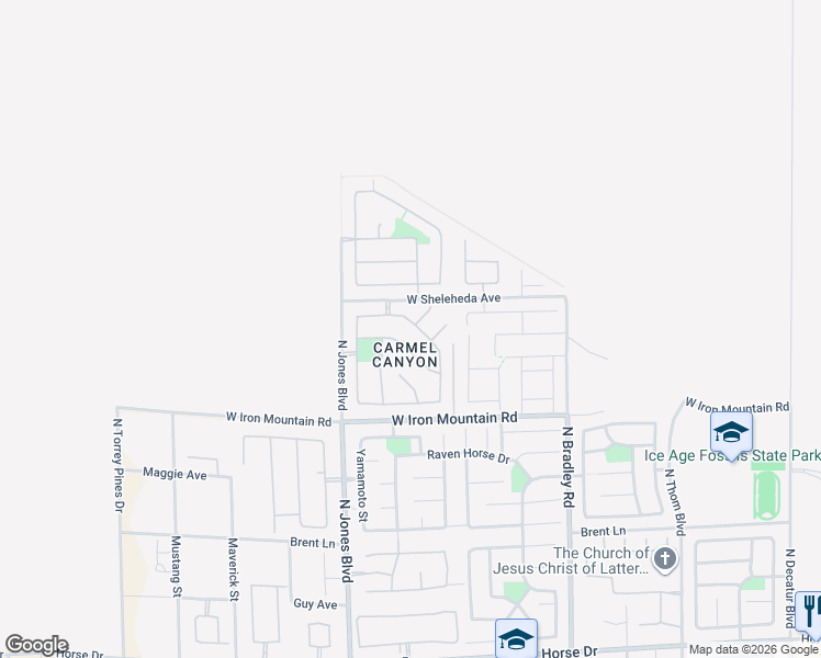 map of restaurants, bars, coffee shops, grocery stores, and more near 8929 Monte Oro Drive in Las Vegas