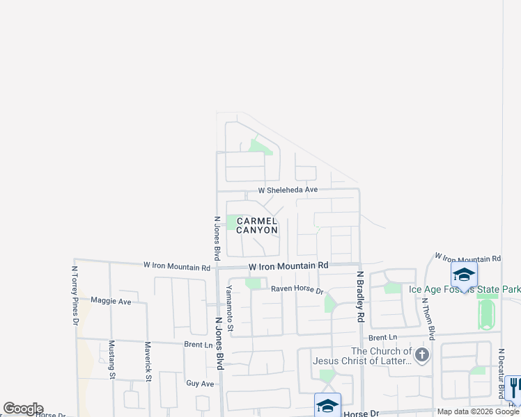 map of restaurants, bars, coffee shops, grocery stores, and more near 8929 Monte Oro Drive in Las Vegas