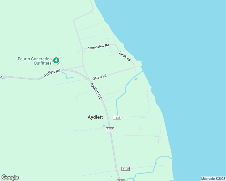 map of restaurants, bars, coffee shops, grocery stores, and more near 121 Kathis Court in Aydlett