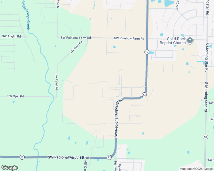 map of restaurants, bars, coffee shops, grocery stores, and more near 5101 Southwest Villa Street in Bentonville