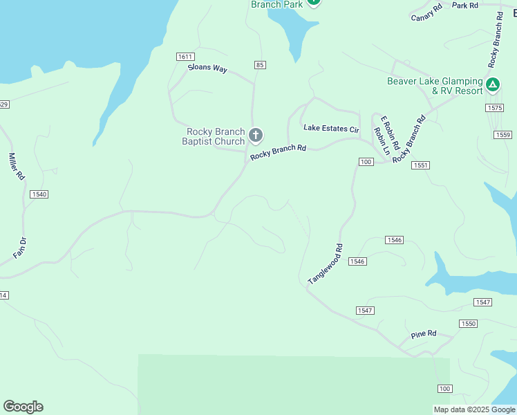 map of restaurants, bars, coffee shops, grocery stores, and more near 8064 North Creek Hollow Road in Rogers