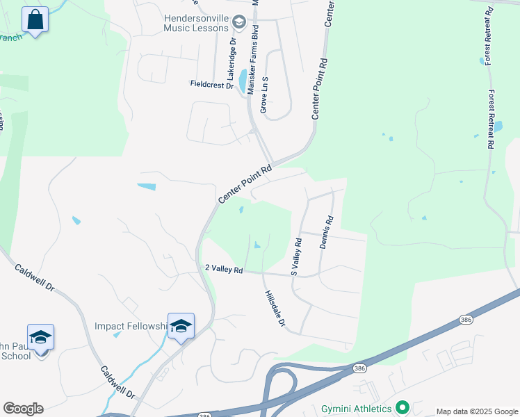 map of restaurants, bars, coffee shops, grocery stores, and more near 1240 Center Point Road in Hendersonville