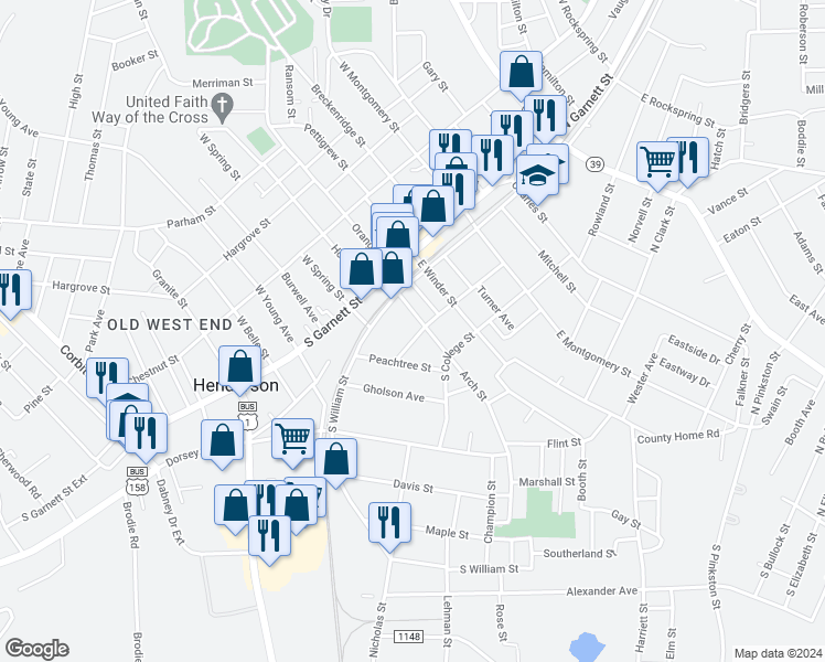 map of restaurants, bars, coffee shops, grocery stores, and more near 500 Zene Street in Henderson