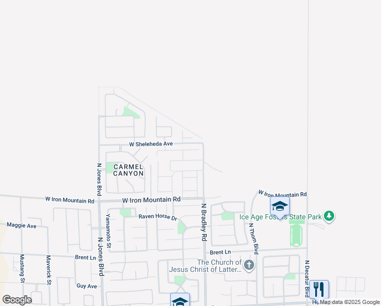 map of restaurants, bars, coffee shops, grocery stores, and more near 5601 Silver Cascade Avenue in Las Vegas