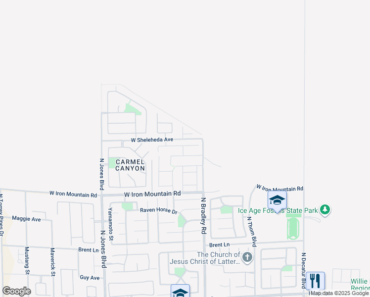 map of restaurants, bars, coffee shops, grocery stores, and more near 5633 Silver Cascade Avenue in Las Vegas