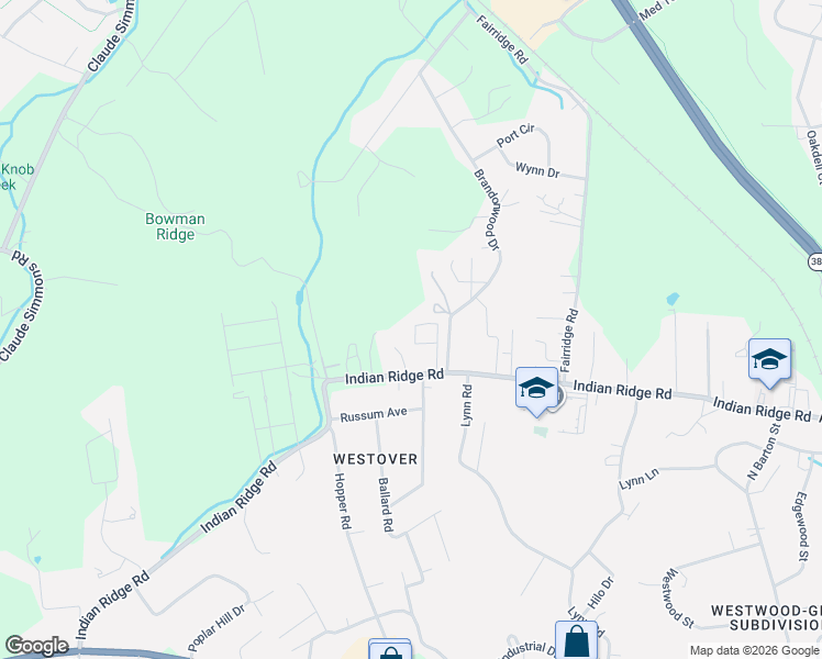 map of restaurants, bars, coffee shops, grocery stores, and more near 11 Taylor Drive in Johnson City
