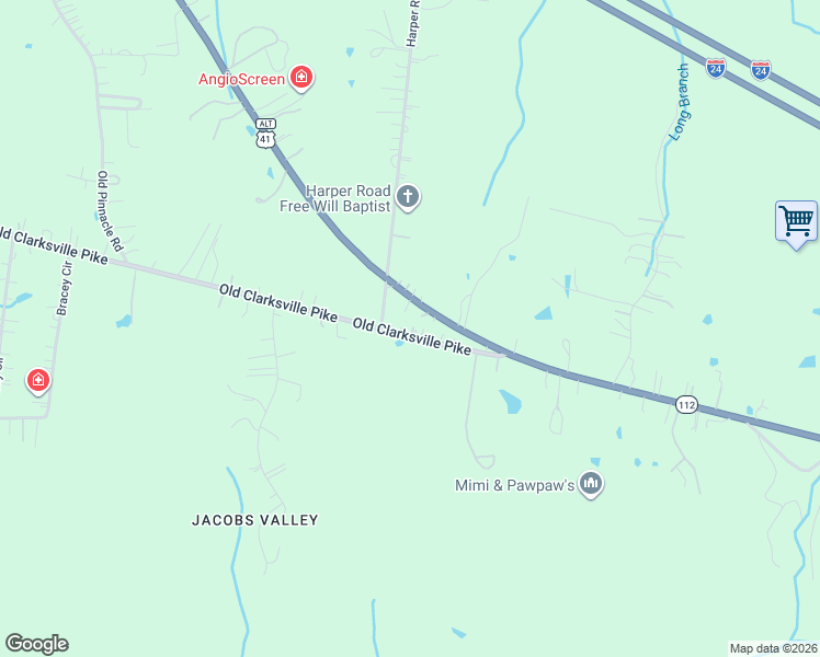 map of restaurants, bars, coffee shops, grocery stores, and more near 6548 Old Clarksville Pike in Nashville