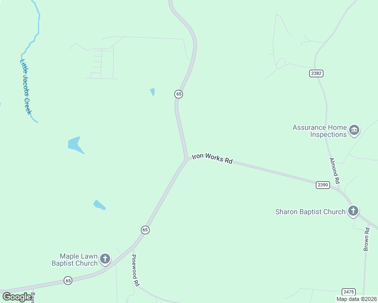 map of restaurants, bars, coffee shops, grocery stores, and more near 5040 North Carolina 65 in Reidsville