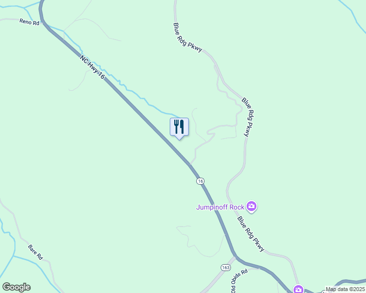 map of restaurants, bars, coffee shops, grocery stores, and more near 9331 North Carolina 16 in West Jefferson