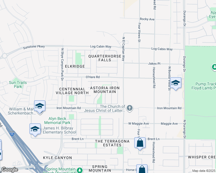 map of restaurants, bars, coffee shops, grocery stores, and more near 8904 Goldstone Avenue in Las Vegas