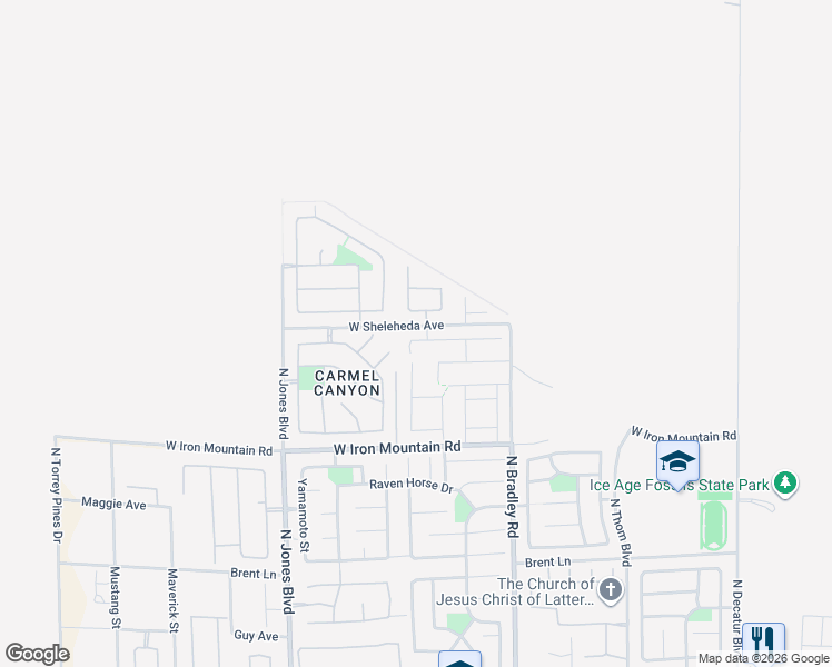 map of restaurants, bars, coffee shops, grocery stores, and more near 5776 Silver Cascade Avenue in Las Vegas