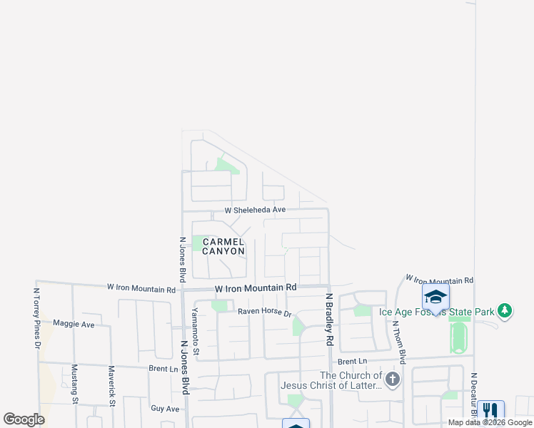 map of restaurants, bars, coffee shops, grocery stores, and more near 5776 Silver Cascade Avenue in Las Vegas