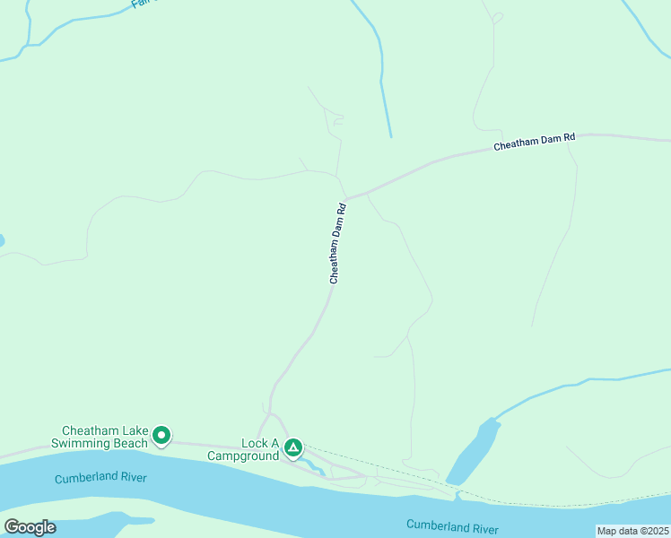map of restaurants, bars, coffee shops, grocery stores, and more near Cheatham Dam Road in Ashland City
