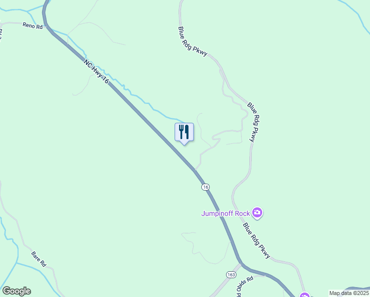 map of restaurants, bars, coffee shops, grocery stores, and more near 9331 North Carolina 16 in West Jefferson