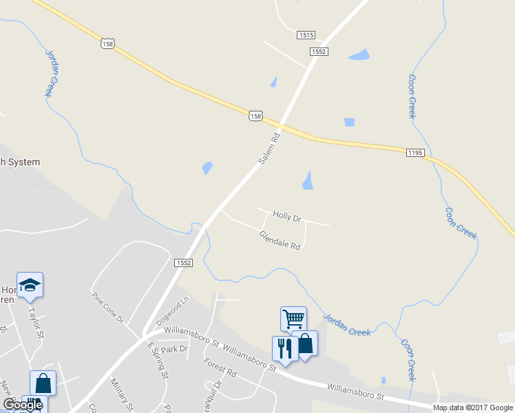 map of restaurants, bars, coffee shops, grocery stores, and more near 100 Holly Drive in Oxford