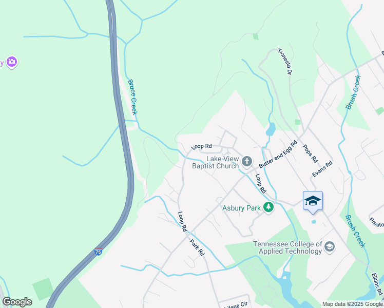map of restaurants, bars, coffee shops, grocery stores, and more near 285 Loop Rd in Caryville