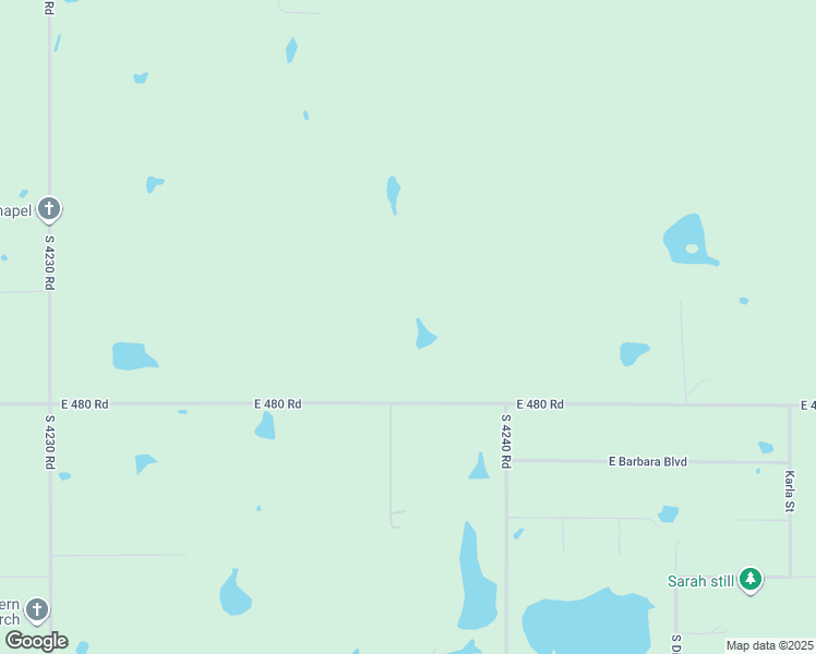 map of restaurants, bars, coffee shops, grocery stores, and more near 20717 East 480 Road in Claremore