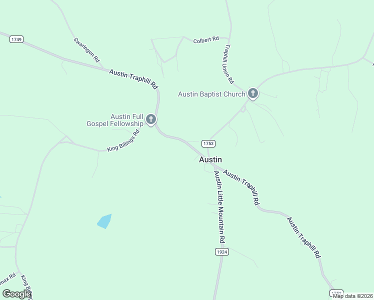 map of restaurants, bars, coffee shops, grocery stores, and more near 8621 Austin Traphill Road in Traphill