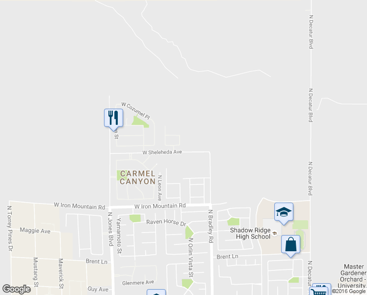 map of restaurants, bars, coffee shops, grocery stores, and more near 9008 Sawhill Pond Street in Las Vegas