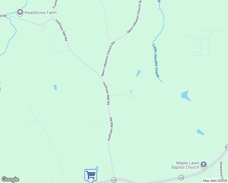 map of restaurants, bars, coffee shops, grocery stores, and more near 483 Huffines Mill Road in Reidsville