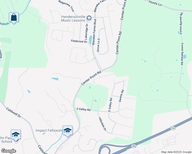 map of restaurants, bars, coffee shops, grocery stores, and more near 1401 Center Point Road in Hendersonville