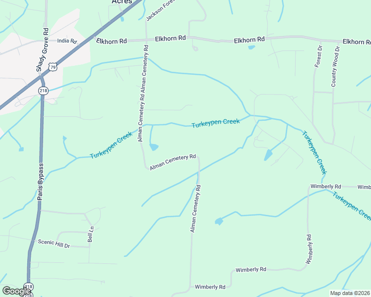 map of restaurants, bars, coffee shops, grocery stores, and more near 885 Alman Cemetery Road in Paris