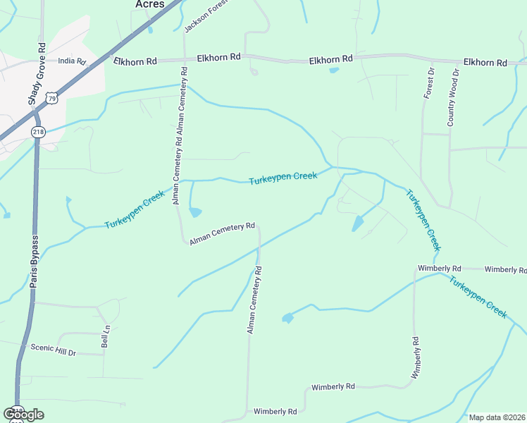 map of restaurants, bars, coffee shops, grocery stores, and more near 885 Alman Cemetery Road in Paris