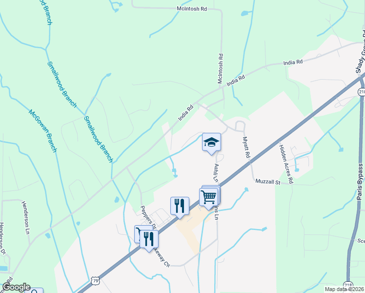 map of restaurants, bars, coffee shops, grocery stores, and more near 243 Krista Cove in Paris