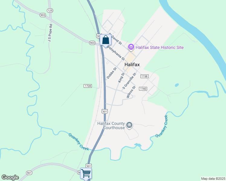 map of restaurants, bars, coffee shops, grocery stores, and more near 204 King Street in Halifax