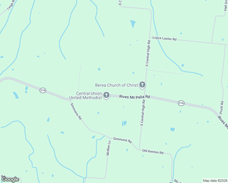 map of restaurants, bars, coffee shops, grocery stores, and more near 4774 Rives Mount Pelia Road in Rives