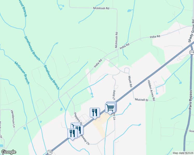 map of restaurants, bars, coffee shops, grocery stores, and more near 243 Krista Cove in Paris