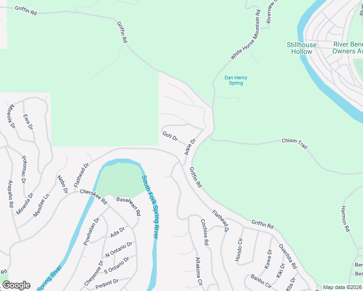 map of restaurants, bars, coffee shops, grocery stores, and more near 9 Aqua Drive in Cherokee Village