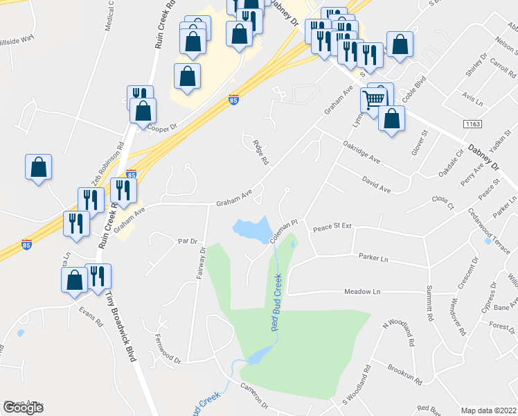 map of restaurants, bars, coffee shops, grocery stores, and more near 139 Cambridge Way in Henderson