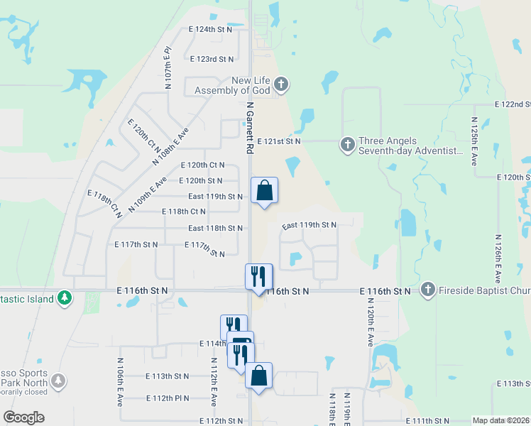 map of restaurants, bars, coffee shops, grocery stores, and more near 11827 North Garnett Road in Collinsville