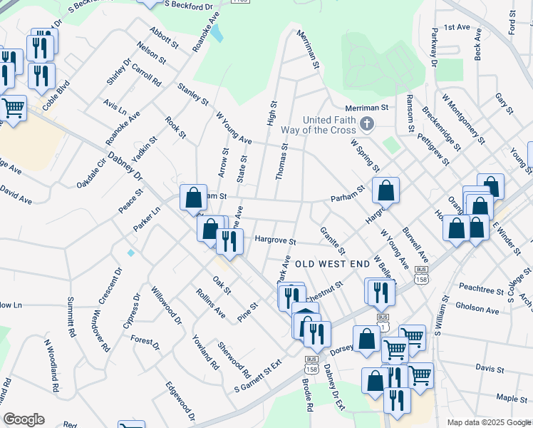 map of restaurants, bars, coffee shops, grocery stores, and more near 1001 Beacon Avenue in Henderson