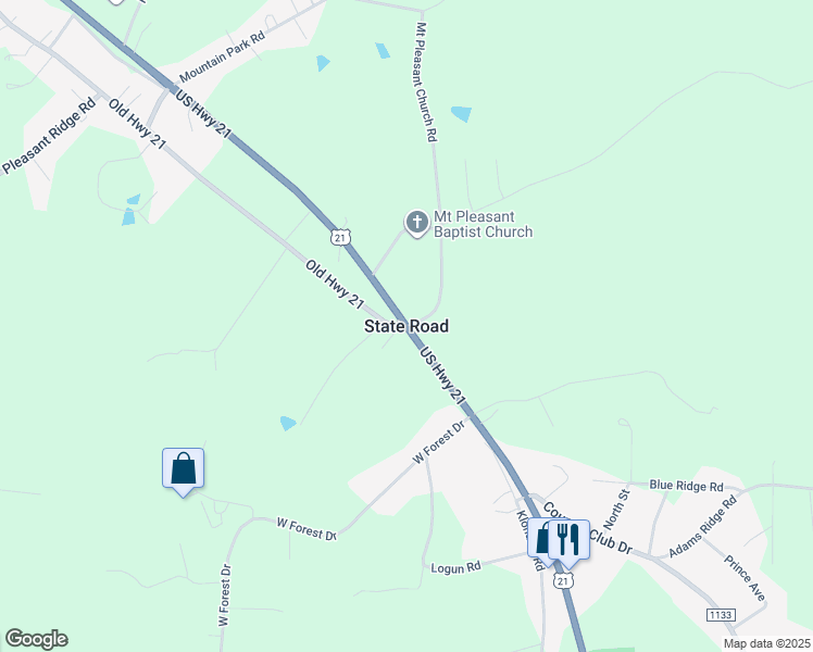 map of restaurants, bars, coffee shops, grocery stores, and more near in State Road