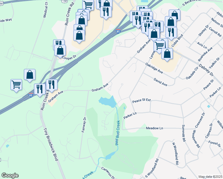 map of restaurants, bars, coffee shops, grocery stores, and more near 145 Cambridge Way in Henderson