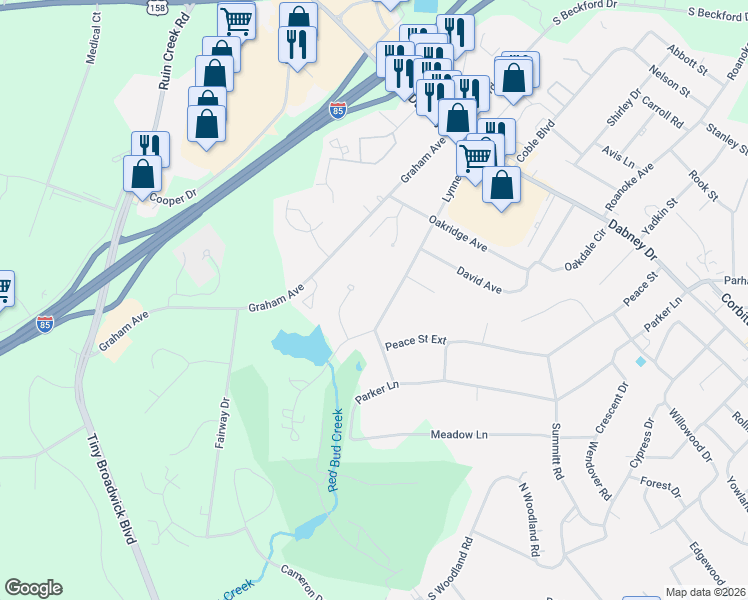 map of restaurants, bars, coffee shops, grocery stores, and more near 1842 Lynne Avenue in Henderson