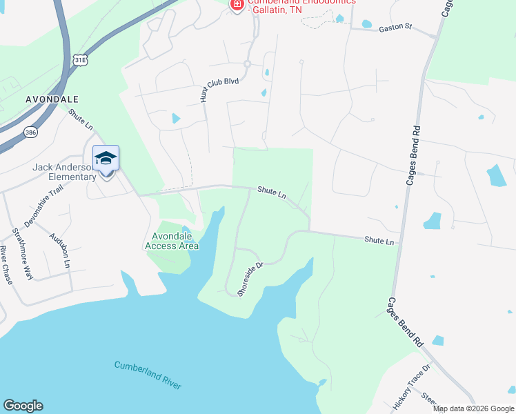 map of restaurants, bars, coffee shops, grocery stores, and more near 1420 Shoreside Drive in Hendersonville
