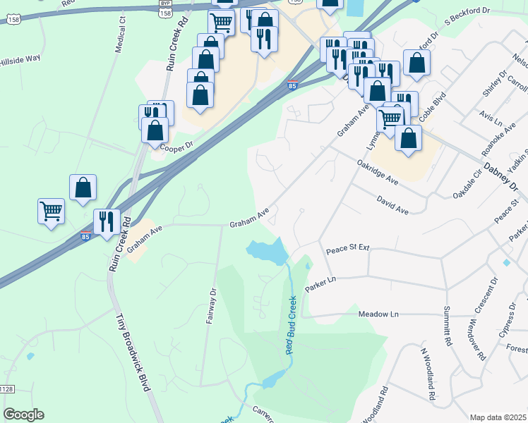 map of restaurants, bars, coffee shops, grocery stores, and more near 1730 Graham Avenue in Henderson