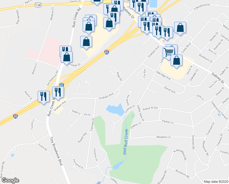 map of restaurants, bars, coffee shops, grocery stores, and more near 1688 Graham Avenue in Henderson